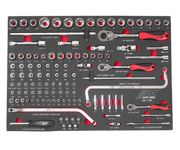 Набор инструментов слесарно-монтажный JTC UB1109 (109 предметов в ложементе)