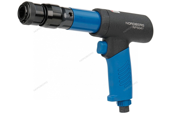 Пневмозубило усиленное 234 мм, с комплектом насадок и быстросъемным держателем в кейсе, 20 предметов NORDBERG NP5041K