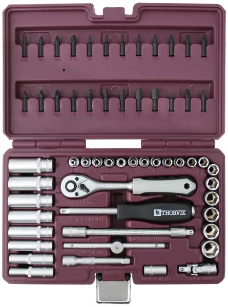 Набор инструмента Thorvik TS057 (1/4"DR, 57 предметов)
