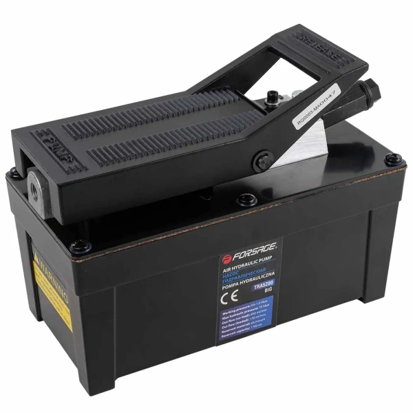 Насос пневмогидравлический ножной (раб. давл. 6-10атм,давл. гидравл. 690атм,1.7л,корпус алюм.)