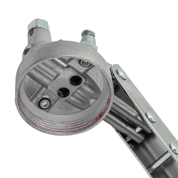 Шприц для нагнетания густой смазки ручной 600мл в комплекте с жестким(L-140мм) и гибким(L-300мм) наконечниками (2 штока,''под закладку'')