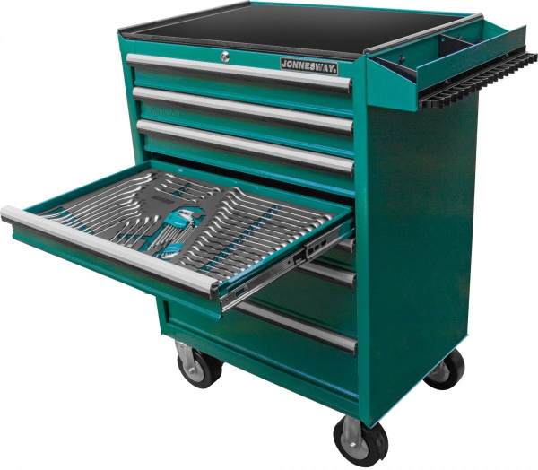 Тележка инструментальная 7-ми полочная с инструментом в ложементах 179 предметов JONNESWAY C-7DW1179V
