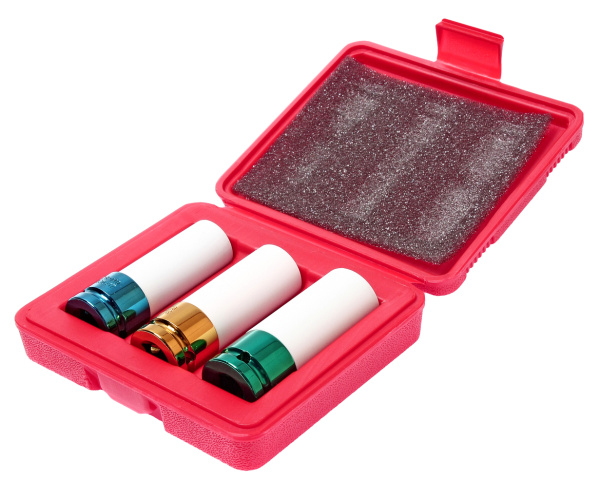 Набор головок ударных для литых дисков JTC 3304A (17-19-22 мм, L=87 мм, 3 предмета в кейсе)