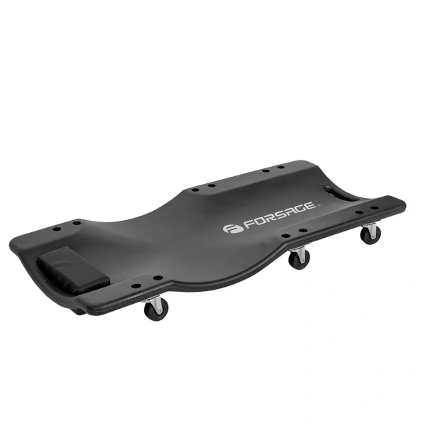 Лежак пластиковый подкатной на 6-ти колесах с паралоновым подголовником (410х900мм, max нагрузка-120кг)