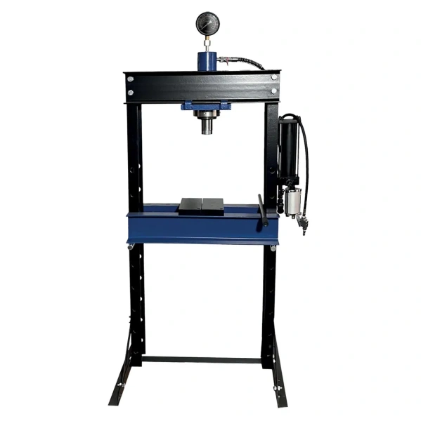 Пресс гидравлический с манометром напольный 30т, ручной/пневмо привод (раб. высота:0-970мм, раб. ширина:870мм, ход штока:160мм)