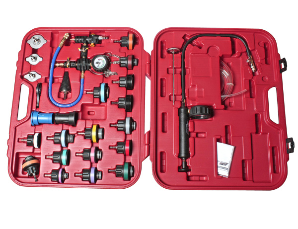 Набор инструментов для тестирования давления в радиаторе JTC 4842A (27 предметов в кейсе)