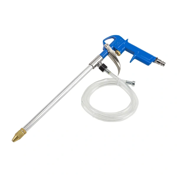 Пистолет пневматический для мойки деталей (насадка 230мм, раб.давл. 5 бар, расход воздуха 130л/мин, шланг для моющего средства 1м)