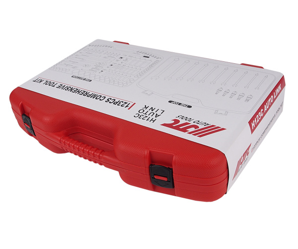 Набор инструментов 123 предмета слесарно-монтажный 1/4",3/8",1/2" 6-ти гран. метрич/дюйм в кейсе JTC-H123C