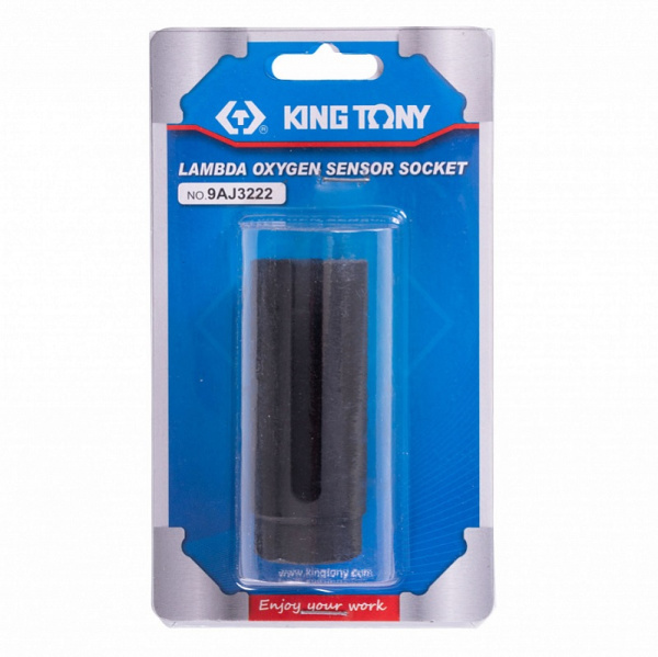 Головка KING TONY 9AJ3222 для кислородных датчиков 3/8", 22 мм, разрезная, глубокая