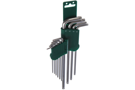 Набор ключей торцевых H08S110S TORX® удлиненных с центрированным штифтом Т9-50, 10 предметов