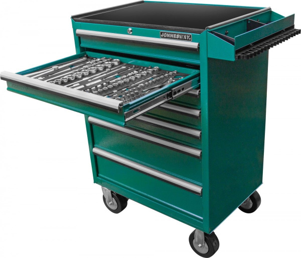 Тележка инструментальная 7-ми полочная с инструментом в ложементах 179 предметов JONNESWAY C-7DW1179V