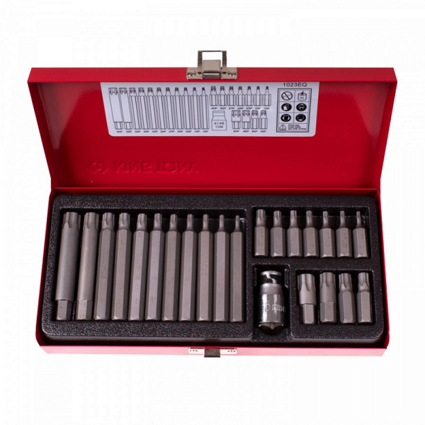 Набор вставок (бит) KING TONY 1023EQ, 10 мм, TORX PLUS, IP10-IP60, 23 предмета