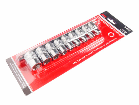 Набор головок торцевых JTC H409E (1/2", TORX, Е10-Е24, 9 предметов)