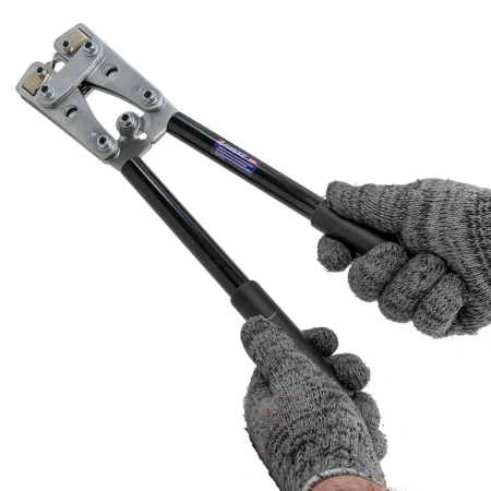 Клещи механические обжимные для кабелей поворотные (сечение: 6-50мм2, адаптеры: 6,10,16,25,35,50мм)