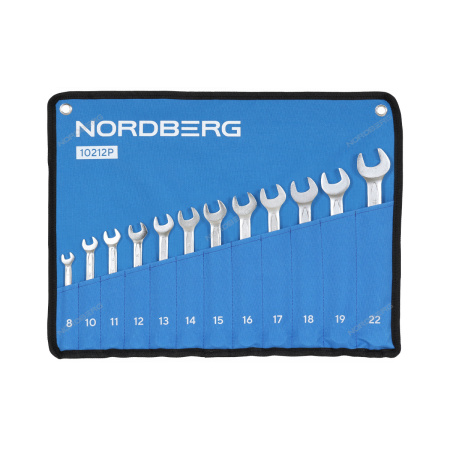 Набор ключей комбинированных NORDBERG 10212P (12 шт), планшет тетрон