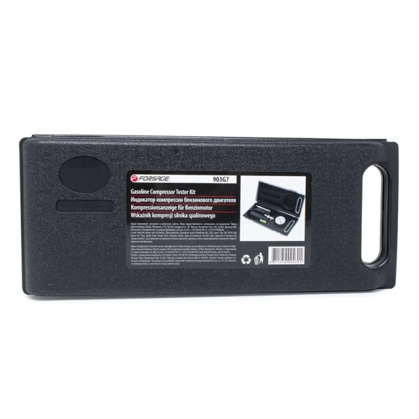 Индикатор компрессии бензинового двигателя Profi (0-21Bar, М14, М18 + жесткий прижимной адаптер-переходник) 3пр., в кейсе