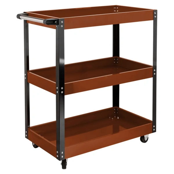 Тележка инструментальная металлическая 3-х полочная