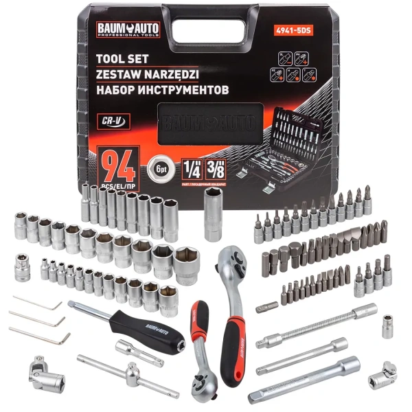 Набор инструментов 94пр. 1/4'', 3/8''(6гр.)(4-22)