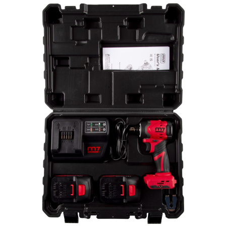Аккумуляторный шуруповерт MIGHTY SEVEN DS-203SP, ударный, 18 В, 4 предмета, кейс, в комплекте набор бит