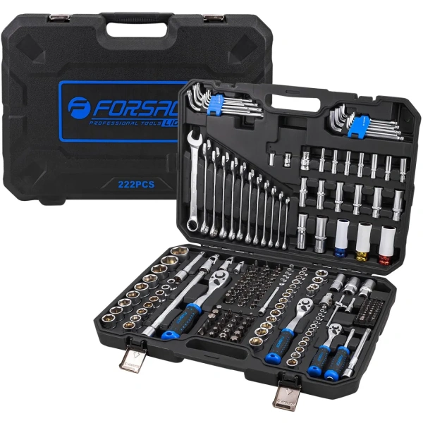 Набор инструментов 222пр. 1/4''3/8''1/2''6гр