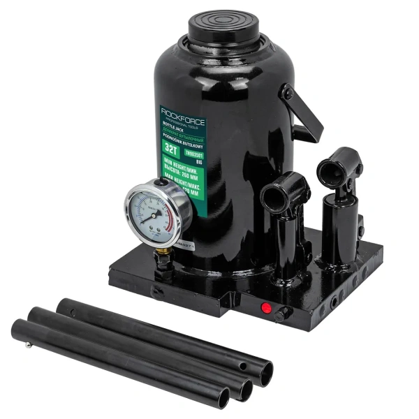 Домкрат бутылочный 32т с манометром (h min-260мм, h max-420мм)