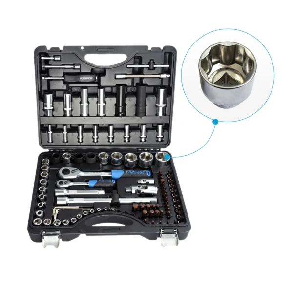 Набор инструментов 94+6пр. Premium 1/4''(12гр.) 1/2''(14,22мм-12гр. головки глуб.) 1/2''(сорв.гр.)