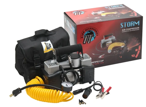 Компрессор FY-002B-B ''STORM'' 12V с сумкой 30А, 70л/мин