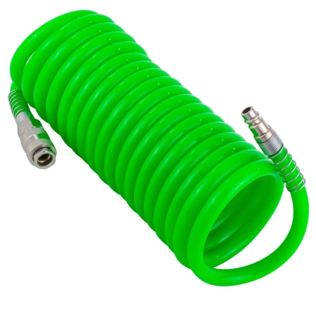 Шланг витой полиуретановый 8мм х 12мм х 5м с быстроразъемами