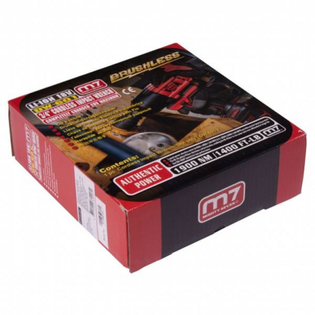 Гайковерт аккумуляторный ударный MIGHTY SEVEN DW-601, 3/4", 1900 Нм, 18 В