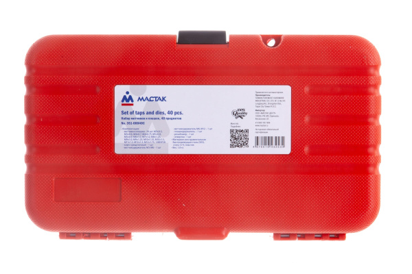 Набор метчиков и плашек SK-5 M3-M12, кейс, 40 предметов МАСТАК 351-00040C