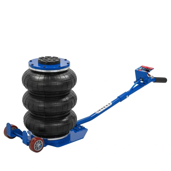 Домкрат подкатной пневматический 3т(h min 145мм, h max 420мм, 3 подушки, Ø270мм)