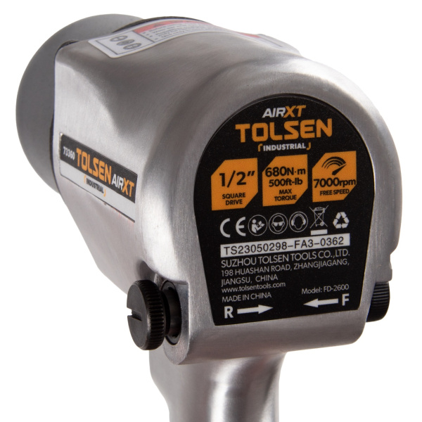 Гайковерт пневматический ударный TOLSEN TT73360 (1/2", 680 Нм)