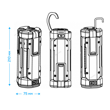Фонарь складной аккумуляторный NORDBERG 1921