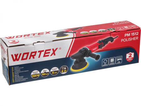 Полировальная машина эксцентриковая WORTEX PM 1512 в кор. 1100 Вт, 150 мм, 1000-4500 об/мин
