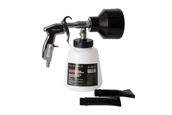 Пистолет пневматический''Tornado'' с насадкой-пеногенератором и 2-я насадками для труднодоступных мест(емкость1л,6bar,расход воздуха 120л/мин)