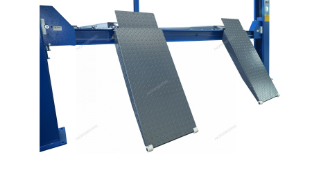 Подъемник четырехстоечный NORDBERG 4450_MB(M2), 5 т, с ручной траверсой 2 т N423, для сход-развала, мех. снятие, синий