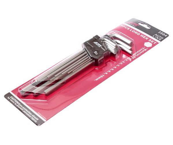 Набор ключей шестигранных Г-образных удлиненных JTC 3504 (1,5-10 мм, 9 предметов)