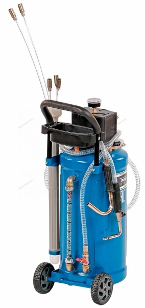 Установка для сбора масла пневматическая, 30 л (синяя)