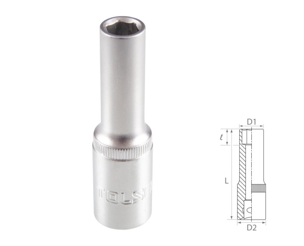 Головка торцевая глубокая шестигранная 1/2" 11 мм TOLSEN TT16561