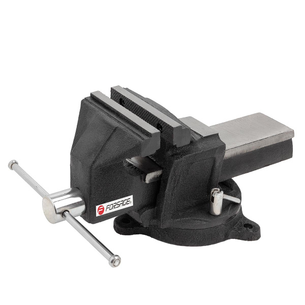 Тиски стальные усиленные поворотные с наковальней 3''-80мм