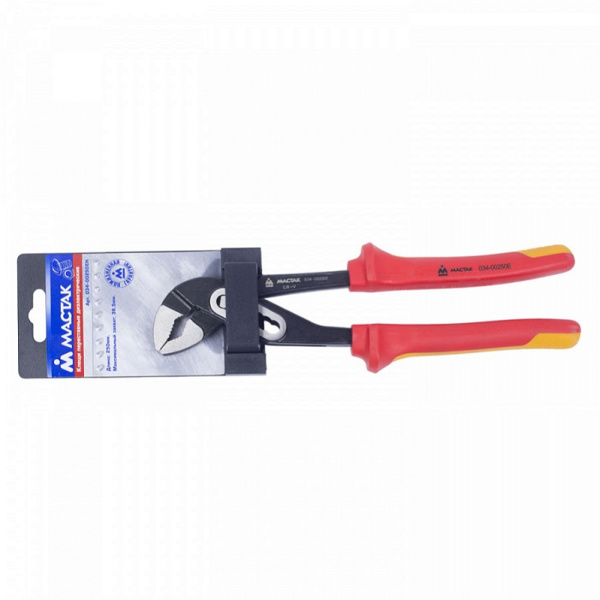 Клещи переставные МАСТАК 034-00250EH, 250 мм, диэлектрические, держатель
