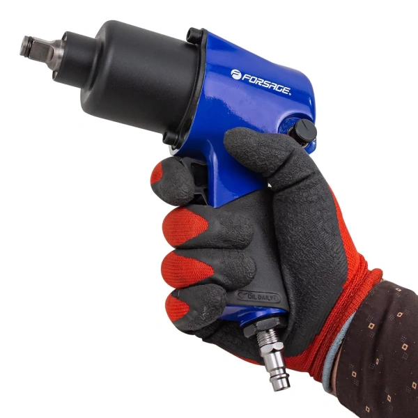 Пневмогайковерт ударный ''Twin Hammer''с реверсом и регулировкой усилия 1/2''(690Hм, 7500 об/мин,6.3bar,вес 2.9кг)