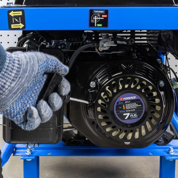 Генератор автономный бензиновый (2000Вт ном., 2 роз. 220В~50Гц, двигатель 7л.с., бак для бензина 15л, бензин АИ-92, время раб. 8ч, шум 95дБ)