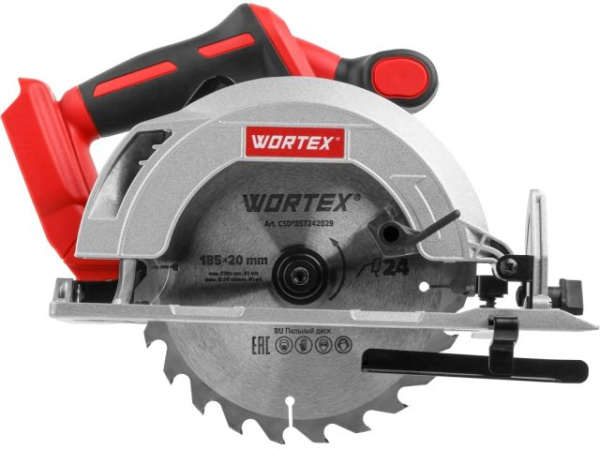 Аккум. циркулярная пила WORTEX CCS 1819-1 в чем. ALL1 XLT SET БЕСЩЕТ., 18 В, 185 мм, до 63 мм