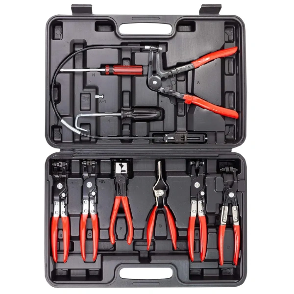 Набор щипцов для снятия и установки хомутов и шлангов 9пр., в кейсе