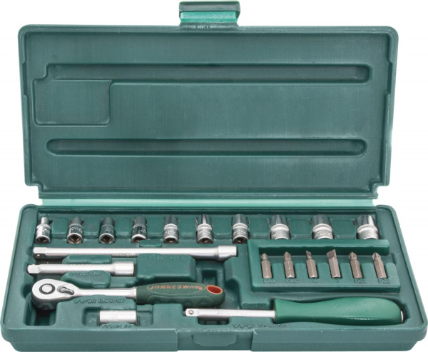 Набор головок торцевых S04H2721S, 1/4"DR, 4-13 мм, 21 предмет