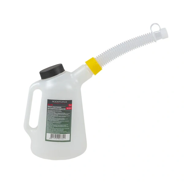 Емкость мерная пластиковая для заливки масла 1л c крышкой Емкость мерная пластиковая для заливки масла 1л c крышкой