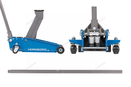 Домкрат подкатной 3 тонн 120-450 мм с резиновой насадкой NORDBERG N32030