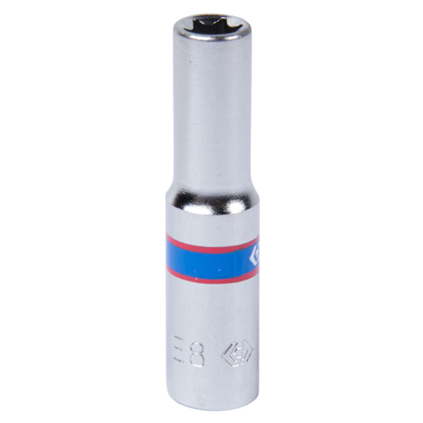 Головка торцевая TORX Е-стандарт 1/4", E8, L = 50 мм KING TONY 227508M