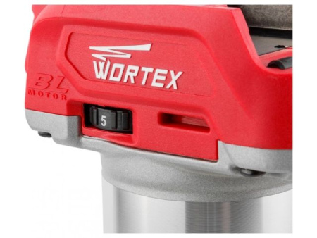Аккум. фрезер кромочный WORTEX CMM 1835 в кор. ALL1 XLT SOLO БЕСЩЕТ., 18 В, цанга 6/8, рег. об, конс